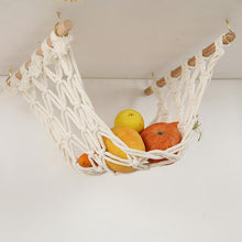 Load image into Gallery viewer, Hand-Woven Macrame Fruit Hammock Cotton Rope Net Under Cabinet
