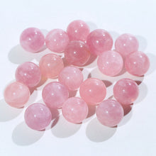 Load image into Gallery viewer, 30mm Natural Pink Rose Quartz Crystal Sphere Polished Bead Stone Ball W/ Stand