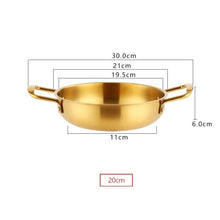 Load image into Gallery viewer, Stainless Steel Seafood Pot Golden Thickened Single Small Hot Pot