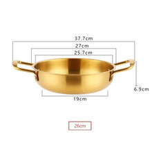 Load image into Gallery viewer, Stainless Steel Seafood Pot Golden Thickened Single Small Hot Pot