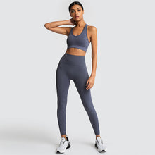 Load image into Gallery viewer, Summer 2 Piece Set Women Yoga Workout Leggings Sports Suit Bras
