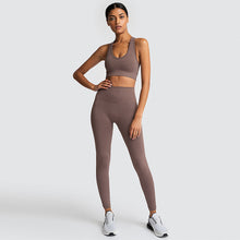 Load image into Gallery viewer, Summer 2 Piece Set Women Yoga Workout Leggings Sports Suit Bras