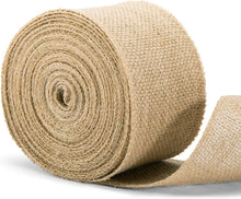 Load image into Gallery viewer, 2M/Roll Natural Jute Burlap Fabric Hessian Crafts Hemp Ribbon Wedding Party Christmas Home Sewing Decor DIY Gift Packaging
