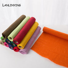 Load image into Gallery viewer, 18-19inches/3 yard Natural Jute Roll Burlap Linen Fabric For DIY Hand Work Sewing Craft Pillow And Bag Tablecloth Home Decoration
