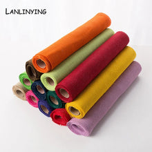 Load image into Gallery viewer, 18-19inches/3 yard Natural Jute Roll Burlap Linen Fabric For DIY Hand Work Sewing Craft Pillow And Bag Tablecloth Home Decoration
