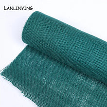 Load image into Gallery viewer, 18-19inches/3 yard Natural Jute Roll Burlap Linen Fabric For DIY Hand Work Sewing Craft Pillow And Bag Tablecloth Home Decoration
