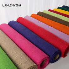 Load image into Gallery viewer, 18-19inches/3 yard Natural Jute Roll Burlap Linen Fabric For DIY Hand Work Sewing Craft Pillow And Bag Tablecloth Home Decoration
