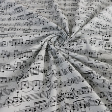 Load image into Gallery viewer, 100cm*110cm Music Note Print Cotton Cloth Craft Diy Zakka Cotton Material Fabric Poplin
