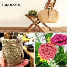 Load image into Gallery viewer, 18-19inches/3 yard Natural Jute Roll Burlap Linen Fabric For DIY Hand Work Sewing Craft Pillow And Bag Tablecloth Home Decoration
