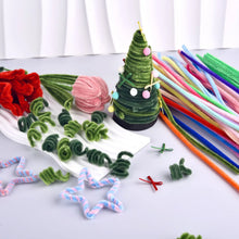 Load image into Gallery viewer, Plush Stick 100pcs Twisting Bar Chenille Stems Wire Pipe Kids Toys DIY Strips Creative Hobby Material Stem Iron Felt Wires
