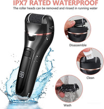 Load image into Gallery viewer, 3 Heads Electric Foot File Callus Remover Professional Pedicure Machine Tools Rechargeable Waterproof Heel Dead Skin Scrubber
