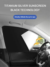 Load image into Gallery viewer, SEAMETAL 2Pcs Car Side Window Sun Shade Magnet Privacy Curtains UV Reflection Anti Glare UV Block Sunshade for Front/Back Window
