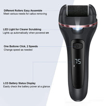 Load image into Gallery viewer, Electric Callus Remover Professional Foot File Grinder Pedicure Machine Rechargeable Heel Cracked Dead Skin Scrubber 3 Heads

