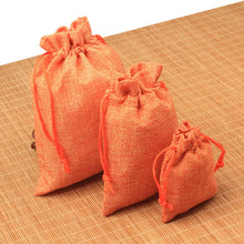 Load image into Gallery viewer, 10pcs Burlap &amp; Jute Drawstring Gift Jewelry Ornaments Hemp Bags Packaging Bags Candy, Chocolate BAG- Party Decorations!
