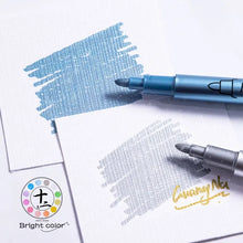 Load image into Gallery viewer, 12 Colors Metallic Markers Pens Silver Gold Paint Pens for Black Paper, Glass, Rock Painting, Halloween Pumpkin Scrapbook Album
