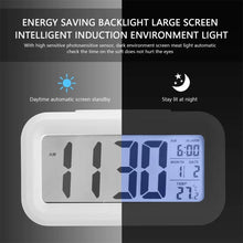 Load image into Gallery viewer, LED Digital Alarm Clock Backlight Snooze Data Time Calendar Desktop Multifunction Electronic Backlight Table Clock
