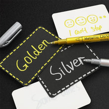 Load image into Gallery viewer, 2/1Pc Brush Metallic Marker Pens Gold Silver Color Permanent Art Marker For Manga Crafts Scrapbooking School Stationery Supplies
