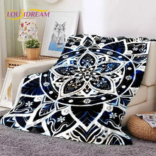 Load image into Gallery viewer, 3D print Flannel Blankets Mandala Yoga Flower Bohemia Meditation Nature Soft Comfortable Blanket

