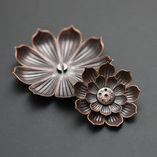 Load image into Gallery viewer, Meditation Buddha Sandalwood Stick Holder Burner Round Dish Lotus Flower Catcher Plate Incense Holders Home Decor kadzidełka
