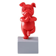 Load image into Gallery viewer, Lovely Yoga French Bulldog Statue Resin Figurines Nordic Creative Cartoon Animals Sculpture Children' Room Decor Crafts
