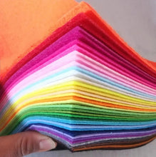 Load image into Gallery viewer, 40Pcs Nonwoven Felt Fabric Needlework Patchwork Cloth Bundle For Kids Scrapbooking Doll DIY Quilting Sheet Sewing Crafts 10x10cm
