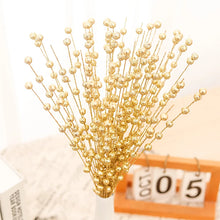 Load image into Gallery viewer, Foam Artificial Flowers Golden Glitter Christmas Berries Bouquet Home Christmas Wedding Decor Table Wreath DIY Crafts Wholesale
