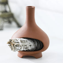 Load image into Gallery viewer, Ceramic Palo Santo Holder Ornament Sage Burner Incense Holder for Desk Office Fountain Yoga Meditation Living Room Home Decor
