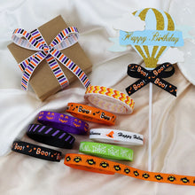 Load image into Gallery viewer, Halloween Gift Wrap Ribbon 4.5m Polyester Grosgrain Satin Ribbons Happy Halloween Party Decoration Packaging Supplies
