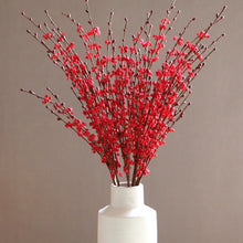 Load image into Gallery viewer, 5Pcs 12heads 75CM Long Artificial Flower Winter Jasmine Folk Pip Berry for Wedding Home Party Hotel Table Vase Christmas Decor
