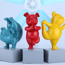 Load image into Gallery viewer, Lovely Yoga French Bulldog Statue Resin Figurines Nordic Creative Cartoon Animals Sculpture Children' Room Decor Crafts
