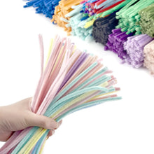 Load image into Gallery viewer, Plush Stick 100pcs Twisting Bar Chenille Stems Wire Pipe Kids Toys DIY Strips Creative Hobby Material Stem Iron Felt Wires
