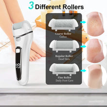 Load image into Gallery viewer, 3 Heads Electric Foot File Callus Remover Professional Pedicure Machine Tools Rechargeable Waterproof Heel Dead Skin Scrubber

