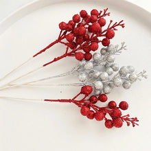 Load image into Gallery viewer, Christmas Decorations Gold Powder Ball Berry Holiday Atmosphere Christmas Tree Wreath Rattan Gold Powder Sequin Accessories
