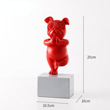 Load image into Gallery viewer, Lovely Yoga French Bulldog Statue Resin Figurines Nordic Creative Cartoon Animals Sculpture Children' Room Decor Crafts
