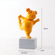 Load image into Gallery viewer, Lovely Yoga French Bulldog Statue Resin Figurines Nordic Creative Cartoon Animals Sculpture Children' Room Decor Crafts
