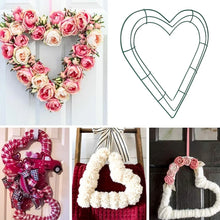 Load image into Gallery viewer, 3 Pack Heart Metal Wreath 12 Inch Heart-Shaped Wire Wreath Frame For Home Wedding Valentine's Day DIY Crafts
