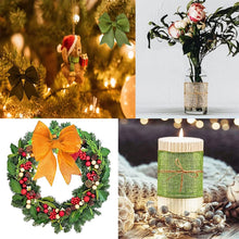 Load image into Gallery viewer, 3M/Roll Burlap Wired Ribbon Roll Natural Jute Wrapping Burlap Ribbon For Christmas Crafts DIY Wedding Party Bows Trim Decoration
