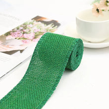 Load image into Gallery viewer, 2M/Roll 60mm Width Colorful Natural Jute Burlap Multi-Purpose Craft  Ribbon DIY Christmas Decoration Gardening Wrapping Package
