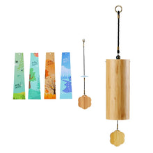 Load image into Gallery viewer, Hluru Windbell Bamboo Wind Chime 8 Tone Rods Windchimes Zen Meditation Craft Home Garden Patio Hanging Ornaments C G Am Dm Chord
