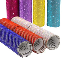 Load image into Gallery viewer, Self-Adhesive Crystal Rhinestone Sticker Shiny Glass Rhinestone Ribbon Sticker For Arts/Crafts DIY Event Car Phone Shoes Decor

