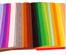 Load image into Gallery viewer, 40Pcs Nonwoven Felt Fabric Needlework Patchwork Cloth Bundle For Kids Scrapbooking Doll DIY Quilting Sheet Sewing Crafts 10x10cm
