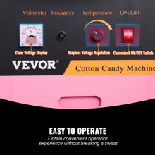 Load image into Gallery viewer, VEVOR Electric Cotton Candy Machine Commercial Floss Maker with Stainless Steel Bowl Sugar Scoop and Drawer for Birthday Party
