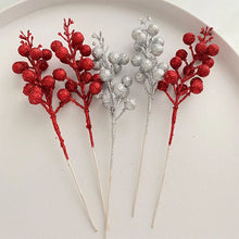 Load image into Gallery viewer, Christmas Decorations Gold Powder Ball Berry Holiday Atmosphere Christmas Tree Wreath Rattan Gold Powder Sequin Accessories

