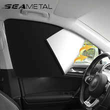 Load image into Gallery viewer, SEAMETAL 2Pcs Car Side Window Sun Shade Magnet Privacy Curtains UV Reflection Anti Glare UV Block Sunshade for Front/Back Window
