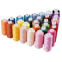 Load image into Gallery viewer, 24 Color Sewing Thread 100 Polyester Yarn Sewing Thread Roll Machine Hand Embroidery 200 Yard Each Spool For Home Sewing Kit
