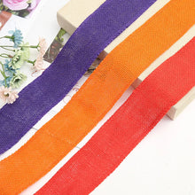Load image into Gallery viewer, 2M/Roll 60mm Width Colorful Natural Jute Burlap Multi-Purpose Craft  Ribbon DIY Christmas Decoration Gardening Wrapping Package

