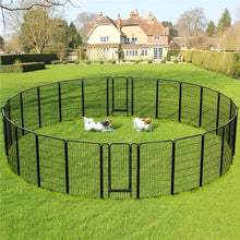 Load image into Gallery viewer, 6-Panel Pet Playpen Dog Fences Heavy Duty Metal Portable Foldable Indoor Outdoor Black
