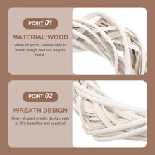 Load image into Gallery viewer, Garland Wreath Rattan Ring Heart Shaped Hoops DIY Xmas Frame Decorations 2000X1800X350CM For Making Garlands White Hanging
