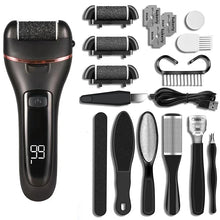 Load image into Gallery viewer, Electric Callus Remover Professional Foot File Grinder Pedicure Machine Rechargeable Heel Cracked Dead Skin Scrubber 3 Heads
