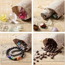 Load image into Gallery viewer, 5/10Pcs Burlap Gift Bags with Drawstring Jute Bags Linen Sacks Storage Bags Burlap Bag for Wedding Favors Party Jewelry Pouches

